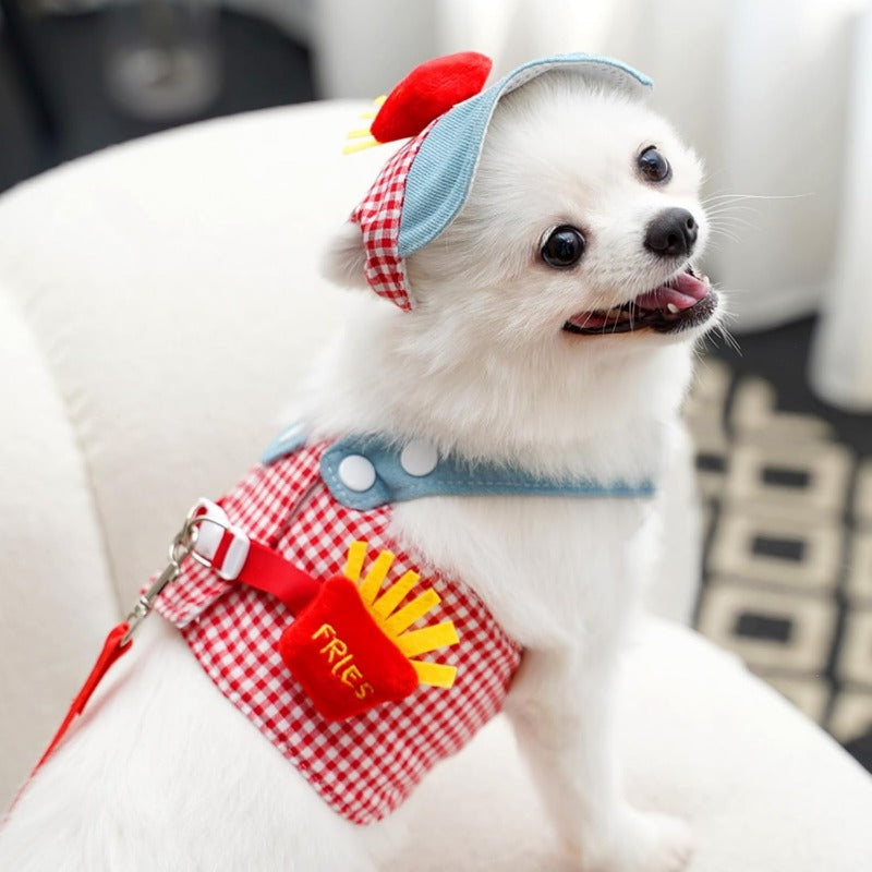 3-in-1 Pet Harness Set with Sun Hat & Leash