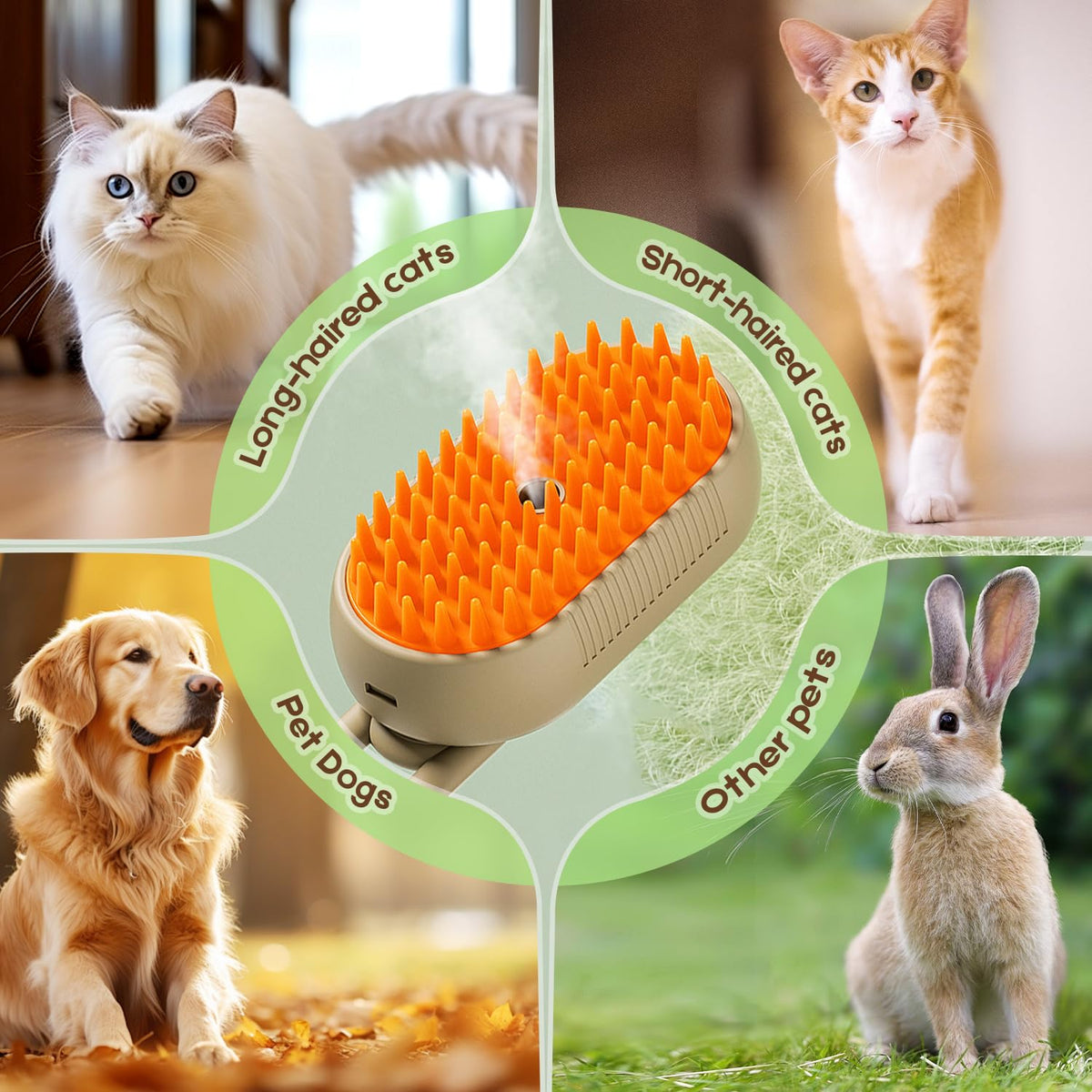 PuffEase Spritz defur comb