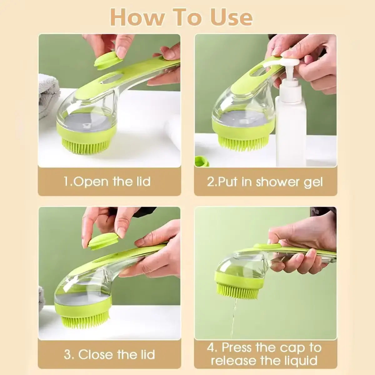 YoPoll Pet Bath Brush PetScrubFlow