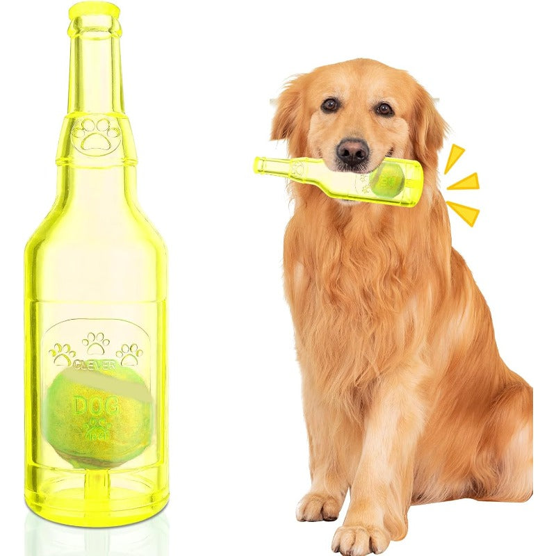Interactive Squeaky Fetch Bottle