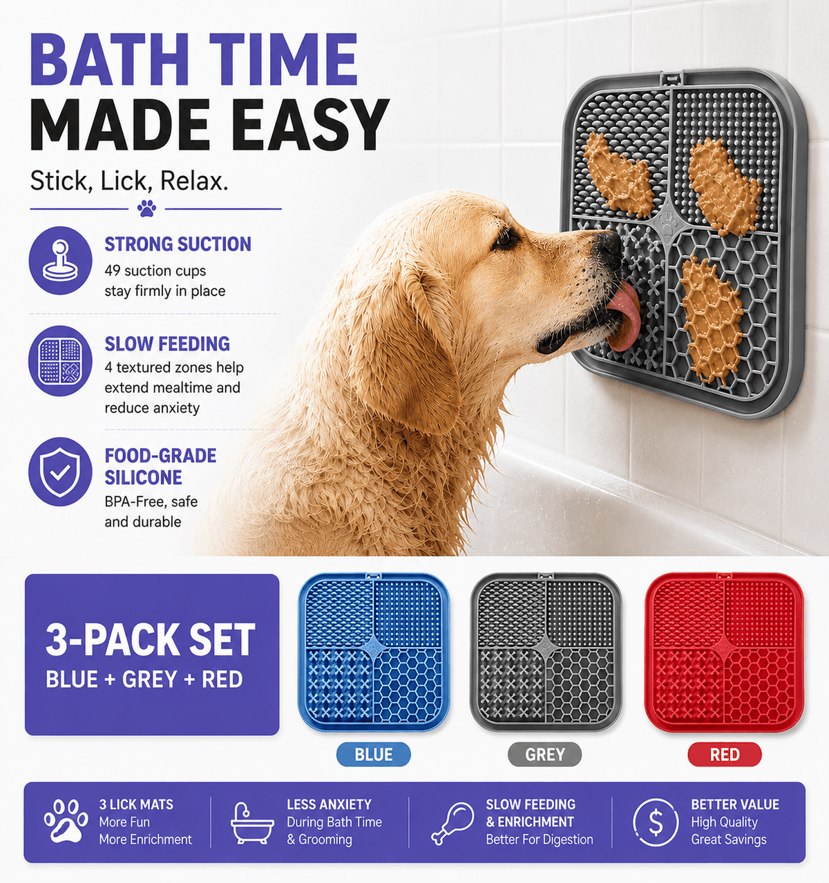 Anxiety Relief Pet Lick Mat