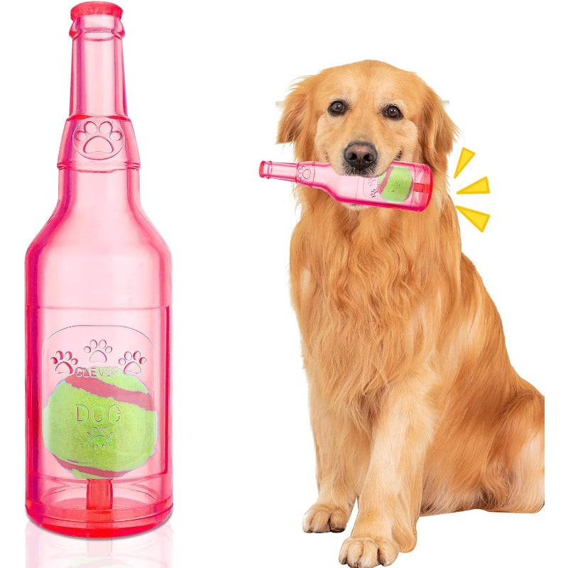 Interactive Squeaky Fetch Bottle