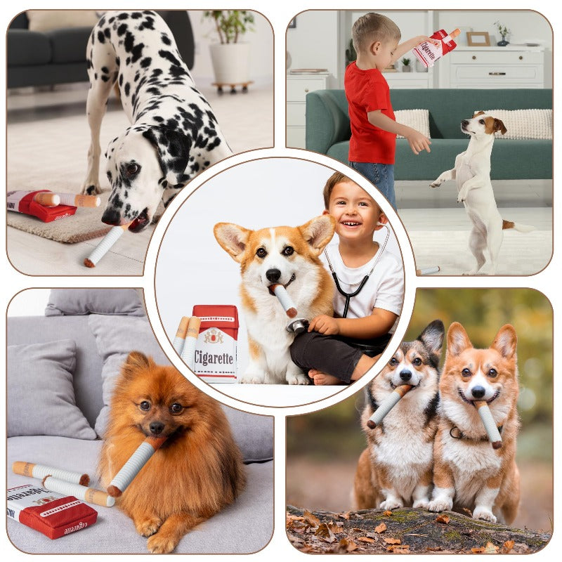 Cuddle Ciggy Plush Cigarette Dog Toy Set