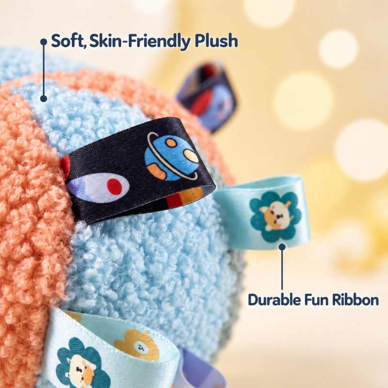 Ribbon Loop Squeaky Dog Ball