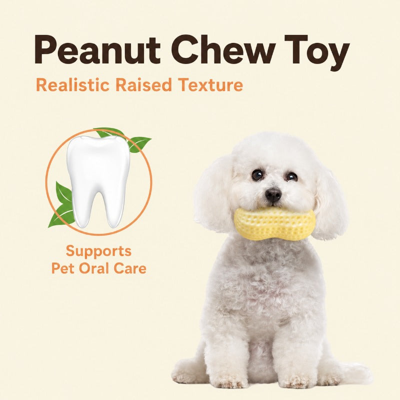 Peanut Squeaky TPR Dog Toy