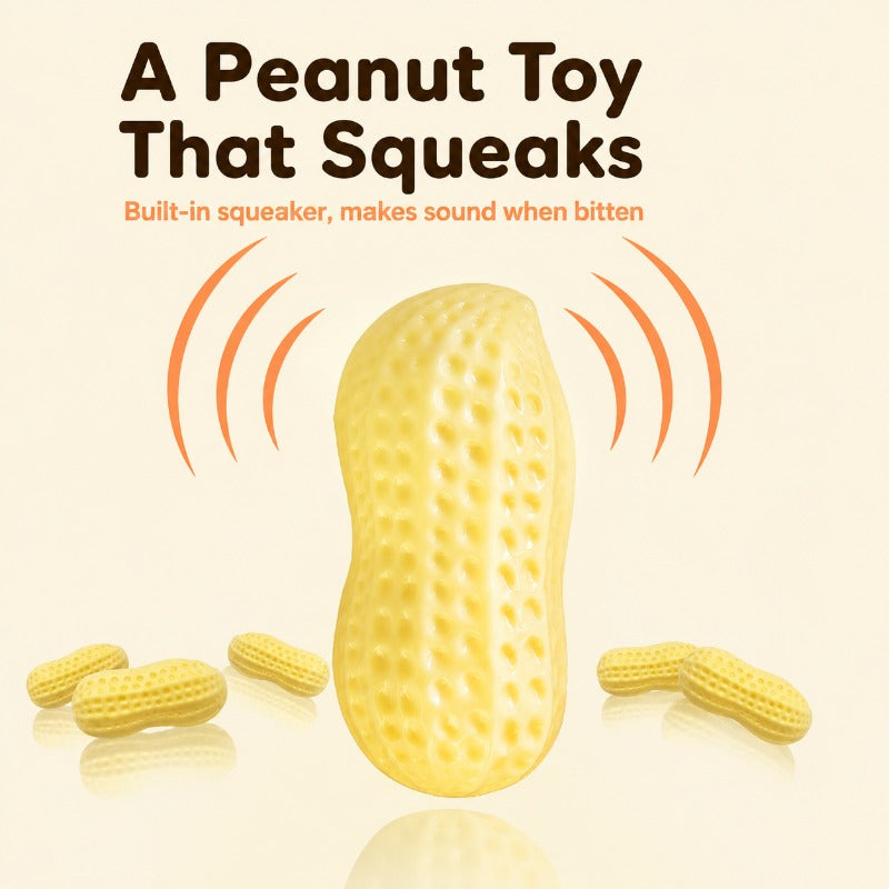 Peanut Squeaky TPR Dog Toy