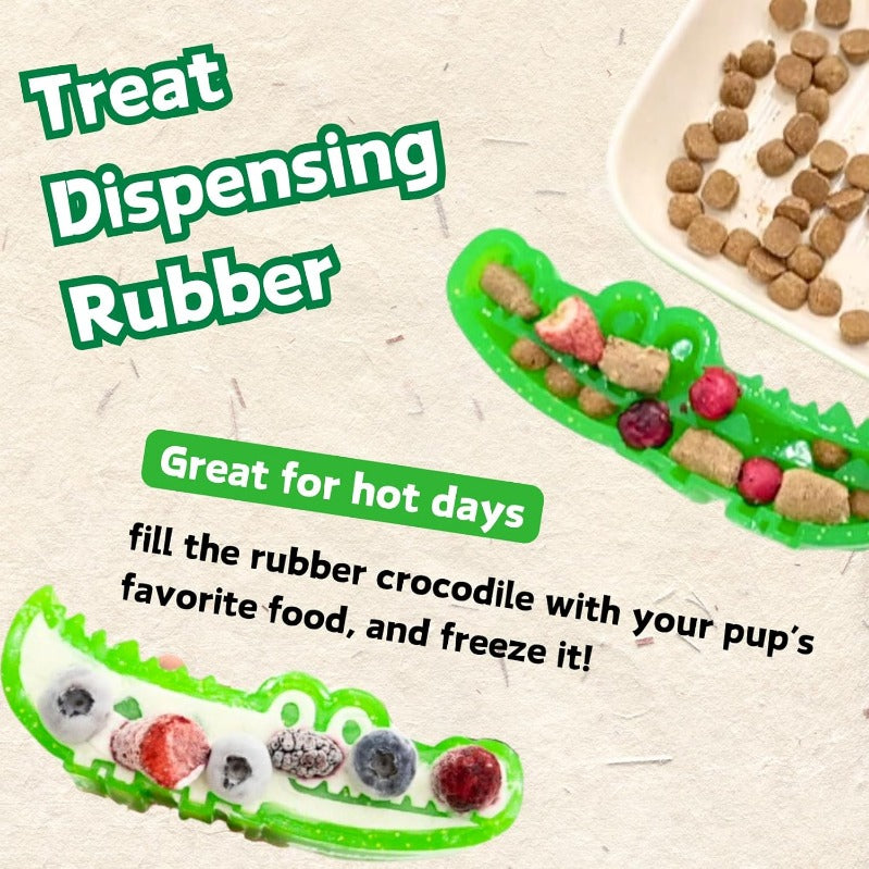 Yopoll Slow-Feed Chew & Fetch Crocodile Dog Toy