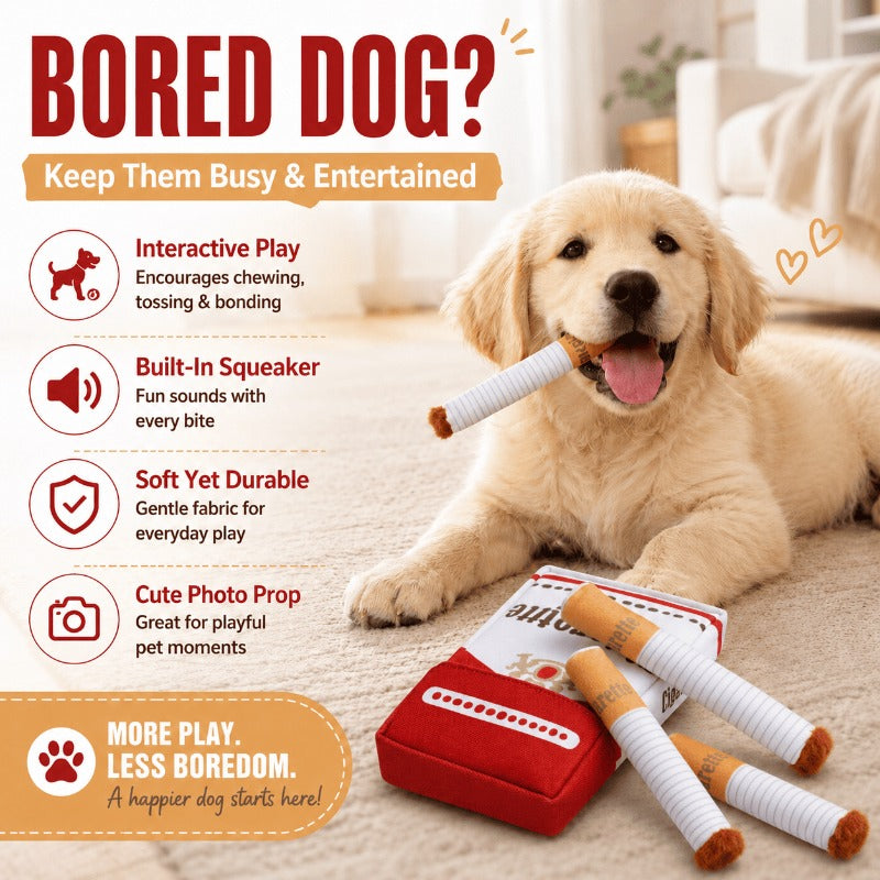 Cuddle Ciggy Plush Cigarette Dog Toy Set