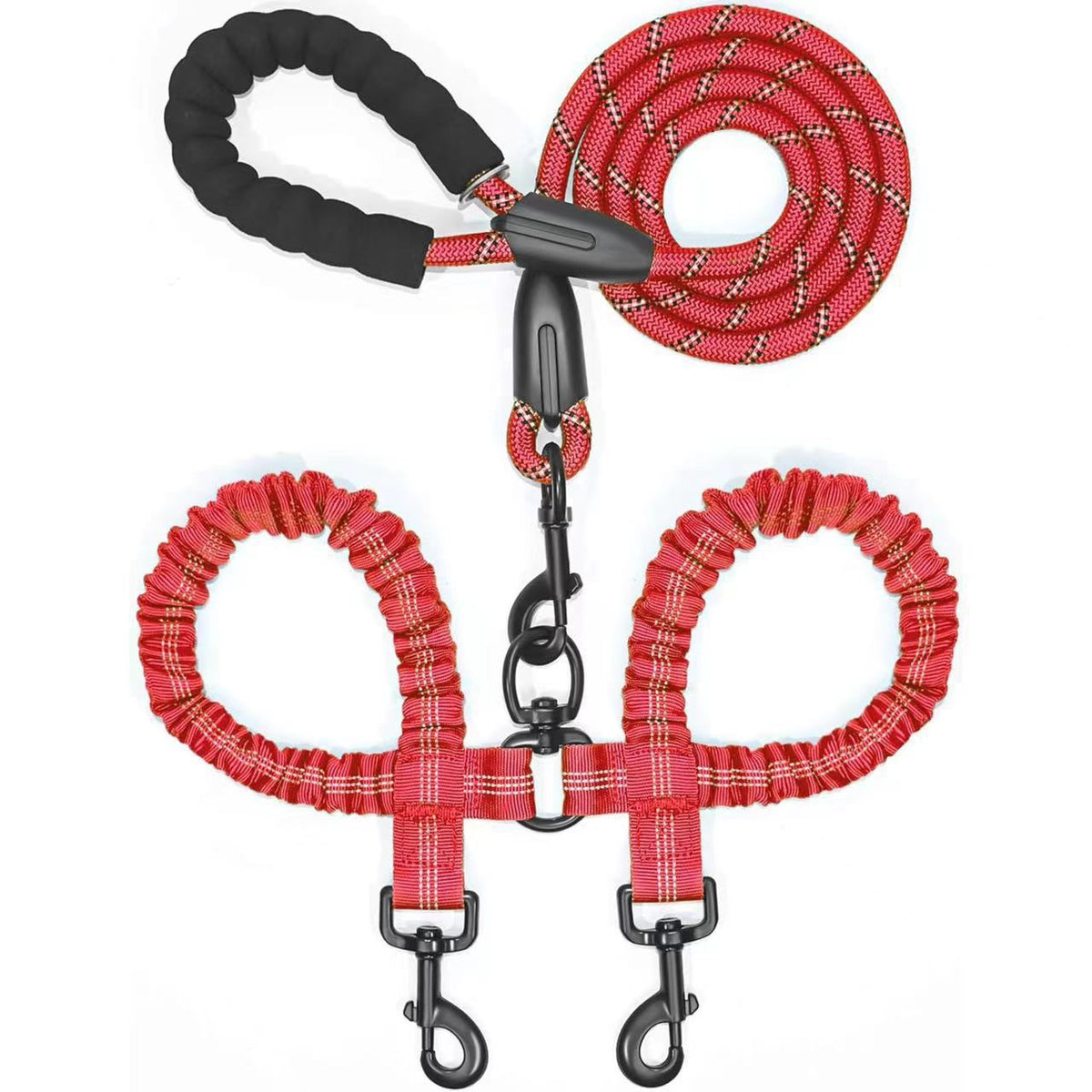Heavy Duty Dog Leash with Shock Absorbing Bungee