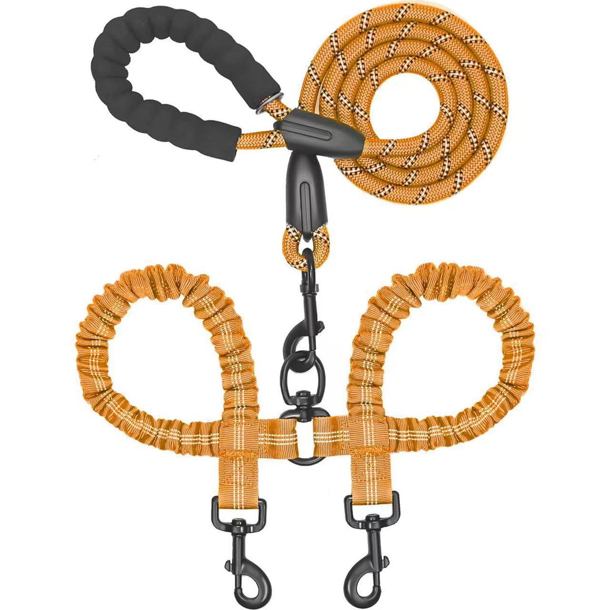 Heavy Duty Dog Leash with Shock Absorbing Bungee
