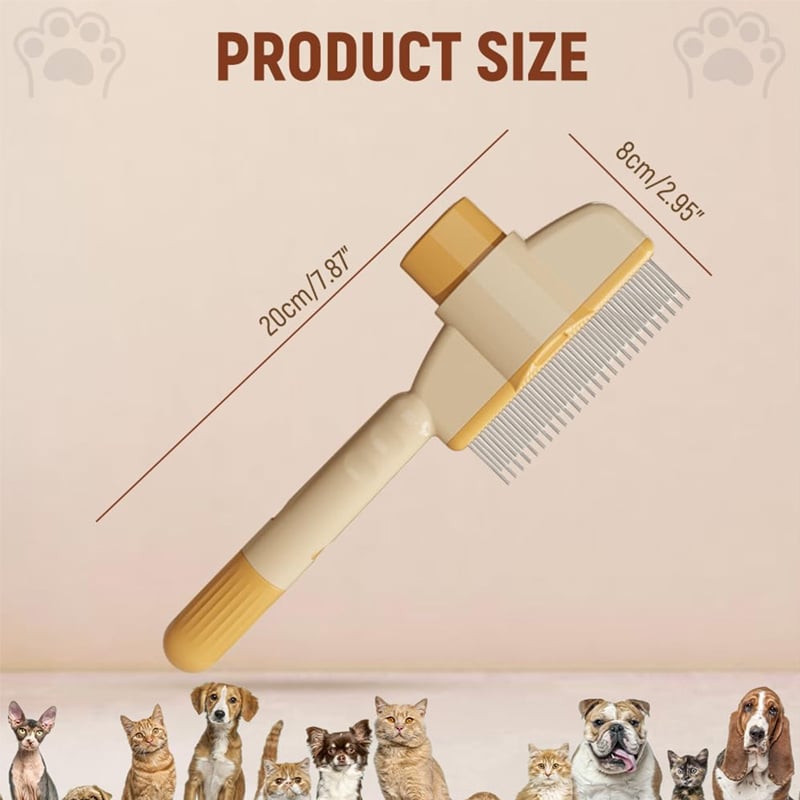 🔥Self-cleaning Pet Flea Comb Grooming Brush