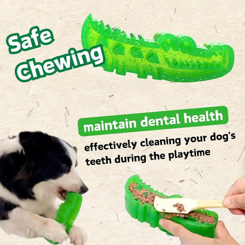 Yopoll Slow-Feed Chew & Fetch Crocodile Dog Toy