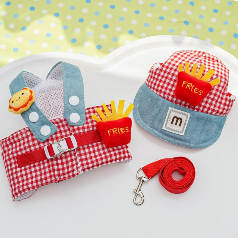 3-in-1 Pet Harness Set with Sun Hat & Leash